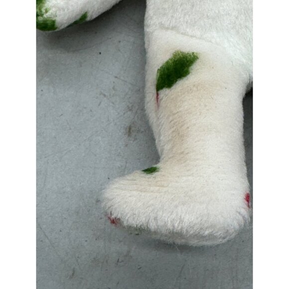 Ty Jingle Babies 1998 Holiday Teddy Bear Plush Collectible Whit Red Green READ - Picture 2 of 7